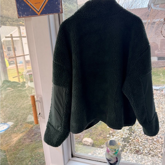 Fabletics Dark Green Teddy Jacket - Picture 2 of 5